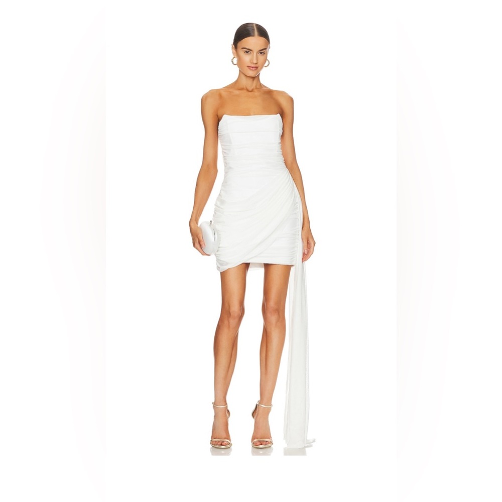 Elliatt White Draped Mini Dress - Picture 2 of 9